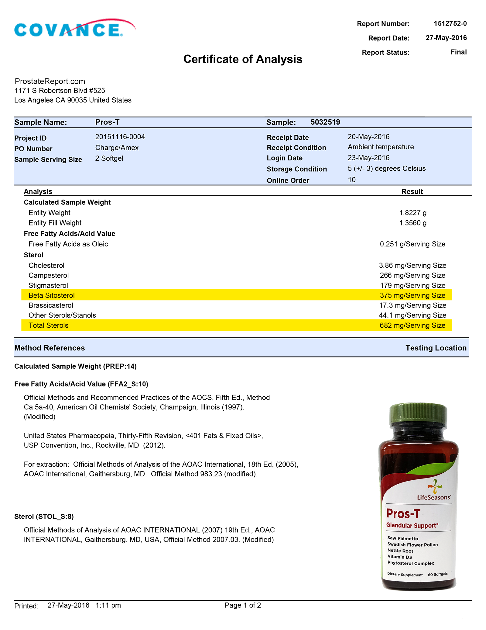 Pros T Lab Report