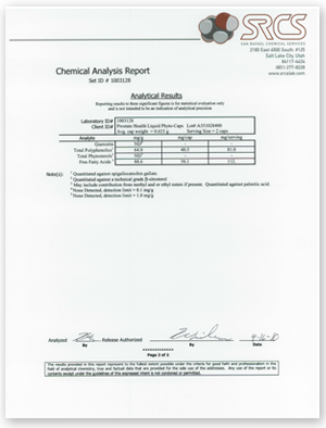 Prostate Health Lab Report