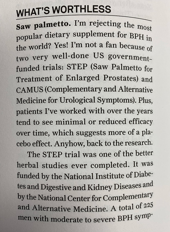 page from the supplement handbook